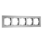 Рамка на 5 постов  AluMax (алюминий) W0053506