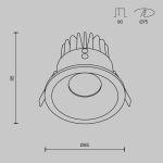 Точечные светильники Maytoni DL034-01-12W2.7K-B Zoom