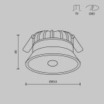 Точечные светильники Maytoni DL055-8W3K-SEN-W Okno