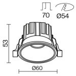 Точечные светильники Maytoni DL058-7W2.7K-B Round