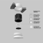 Точечные светильники Maytoni DL058-7W2.7K-TRS-W Round