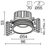 Точечные светильники Maytoni DL058-7W2.7K-TRS-W Round