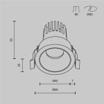 Точечные светильники Maytoni DL115-10W-4K-B Dip