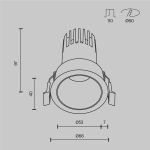Точечные светильники Maytoni DL116-10W-4K-B Dip