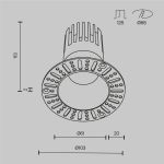 Точечные светильники Maytoni DL122-15W-4K-TRS-B Dip