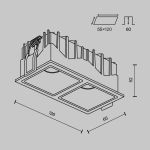 Точечные светильники Maytoni DL043-02-10W4K-SQ-W-1 Alfa LED