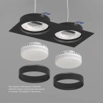 Точечные светильники Denkirs DK2092-BK FLAT