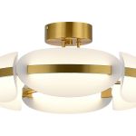 SL1304.302.45 Светильник потолочный ST-Luce латунь/белый LED 1*45W 3000K ETOILE