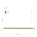 SL6238.313.01 Светильник подвесной ST-Luce латунь/латунь LED 1*28W 4000K PARILLA