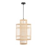 SL6241.523.01 Светильник подвесной ST-Luce Древесный/Белый E27 1*40W ALMA