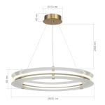 SL6245.203.01 Светильник подвесной ST-Luce золотистый/Прозрачный LED 1*40W 4000K FAGY