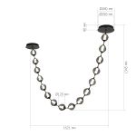 SL6520.403.16 Светильник подвесной ST-Luce черный жемчуг/прозрачно-дымчатый LED 1*80W 4000K HELMI