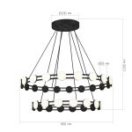 SL6610.403.36 Светильник подвесной ST-Luce черный/белый LED 1*70W 4000K MONRO