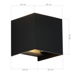 SL9513.401.01 Светильник уличный настенный ST-Luce черный/черный LED 1*10W 2700K