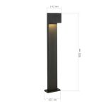 SL9513.405.01 Светильник уличный наземный ST-Luce черный/черный LED 1*12W 2700K