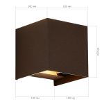 SL9513.601.01 Светильник уличный настенный ST-Luce кортен/кортен LED 1*10W 2700K