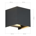 SL9513.701.01 Светильник уличный настенный ST-Luce серый/серый LED 1*10W 2700K