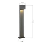 SL9513.705.01 Светильник уличный наземный ST-Luce серый/серый LED 1*12W 2700K