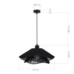 SLE6023-403-01 Светильник подвесной черный/черный E27 1*40W VERVE