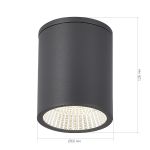 SL9514.712.01 Светильник уличный потолочный ST-Luce серый/белый LED 1*12W 3000K/4000K/6500K