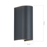SL9516.701.01 Светильник уличный настенный ST-Luce серый/серый LED 1*10W 3000K/4000K/6500K