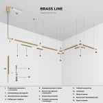 Brass Line Трековый светильник 10W 4000K латунь 85528/01
