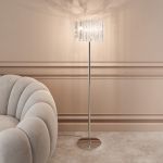 Напольный светильник с хрусталем 109011 хром