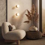 Настенный светильник из травертина 303051 травертин