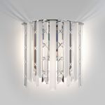 Настенный светильник с хрусталем 101011 хром