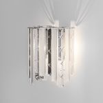 Настенный светильник с хрусталем 101011 хром