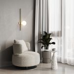 Настенный светильник с матовым плафоном 503052 латунь