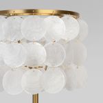 Настольный светильник с перламутром 208101 латунь/перламутр