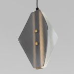 Подвесной светодиодный светильник со стеклянным плафоном 304054 LED латунь