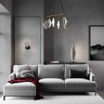 Подвесной светодиодный светильник со стеклянными плафонами 301054 LED латунь