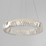 Светодиодная хрустальная люстра 101004 LED никель хрусталь Strotskis