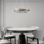 Светодиодная хрустальная люстра 101004 LED никель хрусталь Strotskis