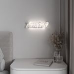 Светодиодный настенный светильник с хрусталем 101005 LED никель хрусталь Strotskis