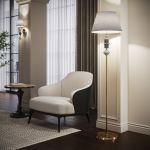 Торшер с декором из керамики 109012