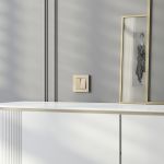 W0012911/ Рамка на 1 пост Slab (шампань софт) W0012911