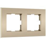 W0022911/ Рамка на 2 поста Slab (шампань софт) W0022911