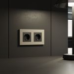 W0022917/ Рамка на 2 поста Slab (дымчатый софт) W0022917