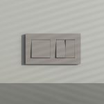 W0022917/ Рамка на 2 поста Slab (дымчатый софт) W0022917