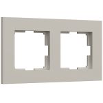 W0022917/ Рамка на 2 поста Slab (дымчатый софт) W0022917