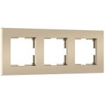 W0032911/ Рамка на 3 поста Slab (шампань софт) W0032911