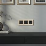 W0032911/ Рамка на 3 поста Slab (шампань софт) W0032911