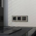 W0032917/ Рамка на 3 поста Slab (дымчатый софт) W0032917