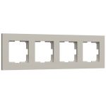 W0042917/ Рамка на 4 поста Slab (дымчатый софт) W0042917