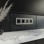 W0042917/ Рамка на 4 поста Slab (дымчатый софт) W0042917