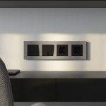 W0042917/ Рамка на 4 поста Slab (дымчатый софт) W0042917