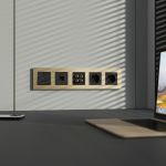 W0052911/ Рамка на 5 постов Slab (шампань софт) W0052911